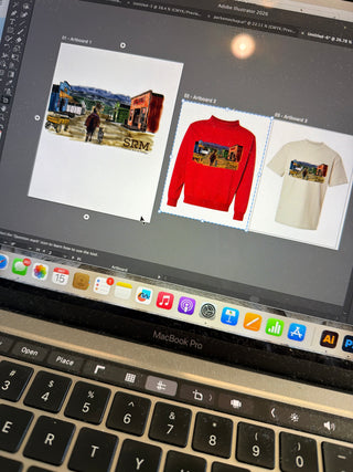Wild West Mock Neck Crewneck