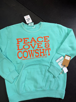 PEACE LOVE & COWSH!T Crewneck