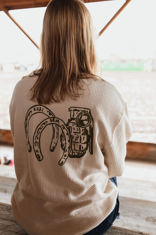 Horseshoes and Hand Grenades Corded Crewneck