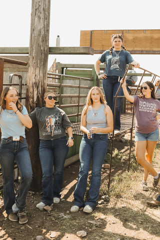 Outlaw Boxy T in Denim