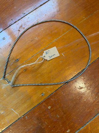 20" 3mm Navajo Pearl Necklace Rogue Yearling