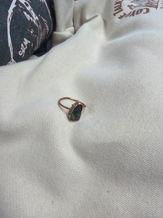 Dark Emerald Copper Ring