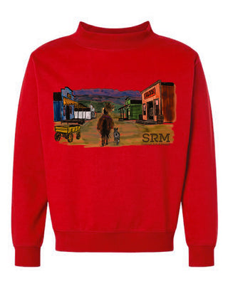 Wild West Mock Neck Crewneck