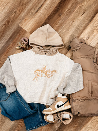 Kick Up Your Heels Tricolor Hoodie