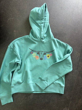 Flowered Longhorn Hoodie
