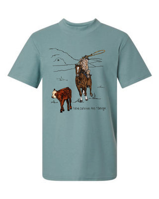 Bobcat Cowboy Mock Neck Tshirt