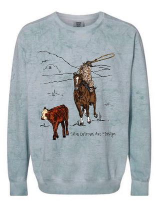 Bobcat Cowboy Colorblast Crewneck