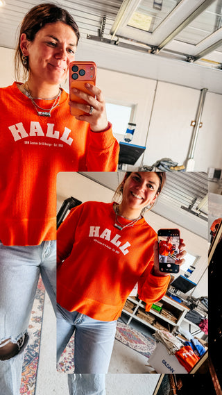 Corded Womens Hall Crewneck