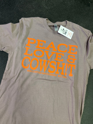 PEACE LOVE & COWSH!t Tshirt