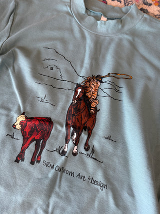 Bobcat Cowboy Mock Neck Tshirt