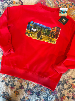 Wild West Mock Neck Crewneck