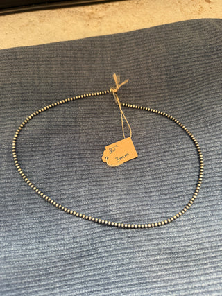 20" 3mm Navajo Pearl Necklace