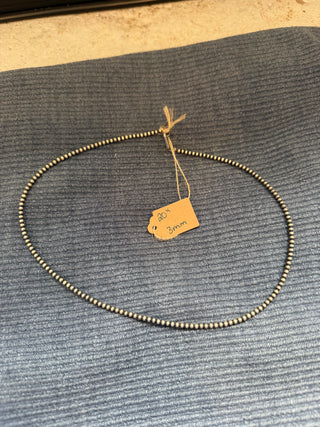 20" 3mm Navajo Pearl Necklace