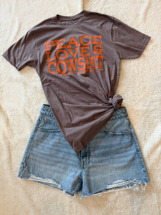 PEACE LOVE & COWSH!t Tshirt