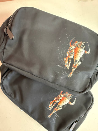 Black Anniversary Bull Belt Bag