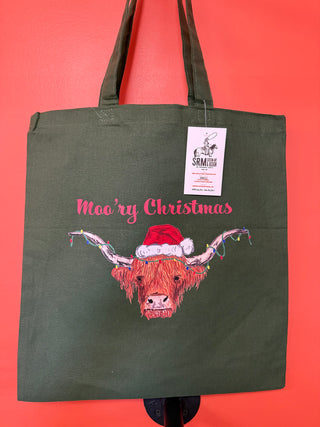 Moo'ry Christmas Tote Bags