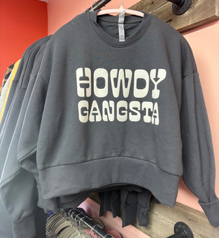 Howdy Gangsta Crewneck in Grey