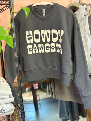 Howdy Gangsta Crewneck in Grey