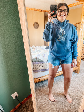 OG Outlaw Hoodie- Heather Denim
