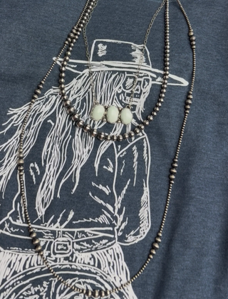 Outlaw Boxy T in Denim